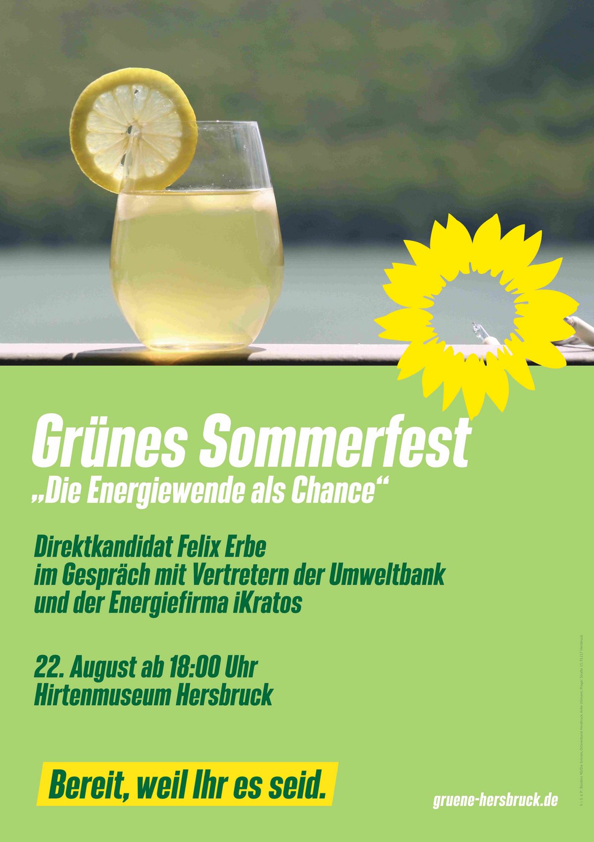 Plakat zum Grünen Sommerfest